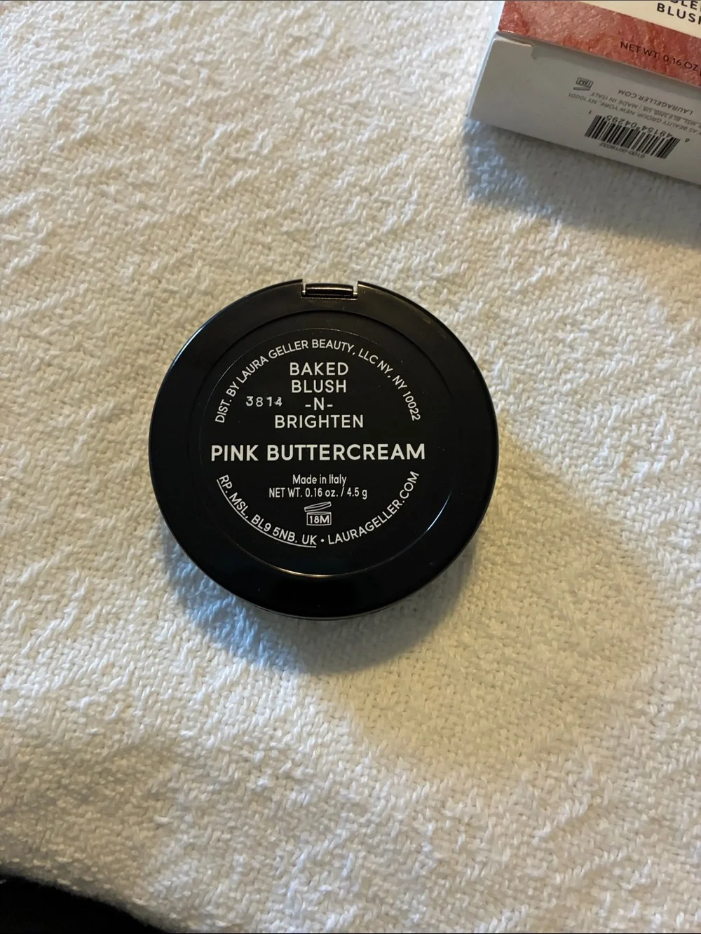 Laura Geller Marbleized Baked Blush-N-Brighten Pink Butteream brand new